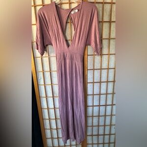 Mauve Midi Dress Kimon sleeve open back